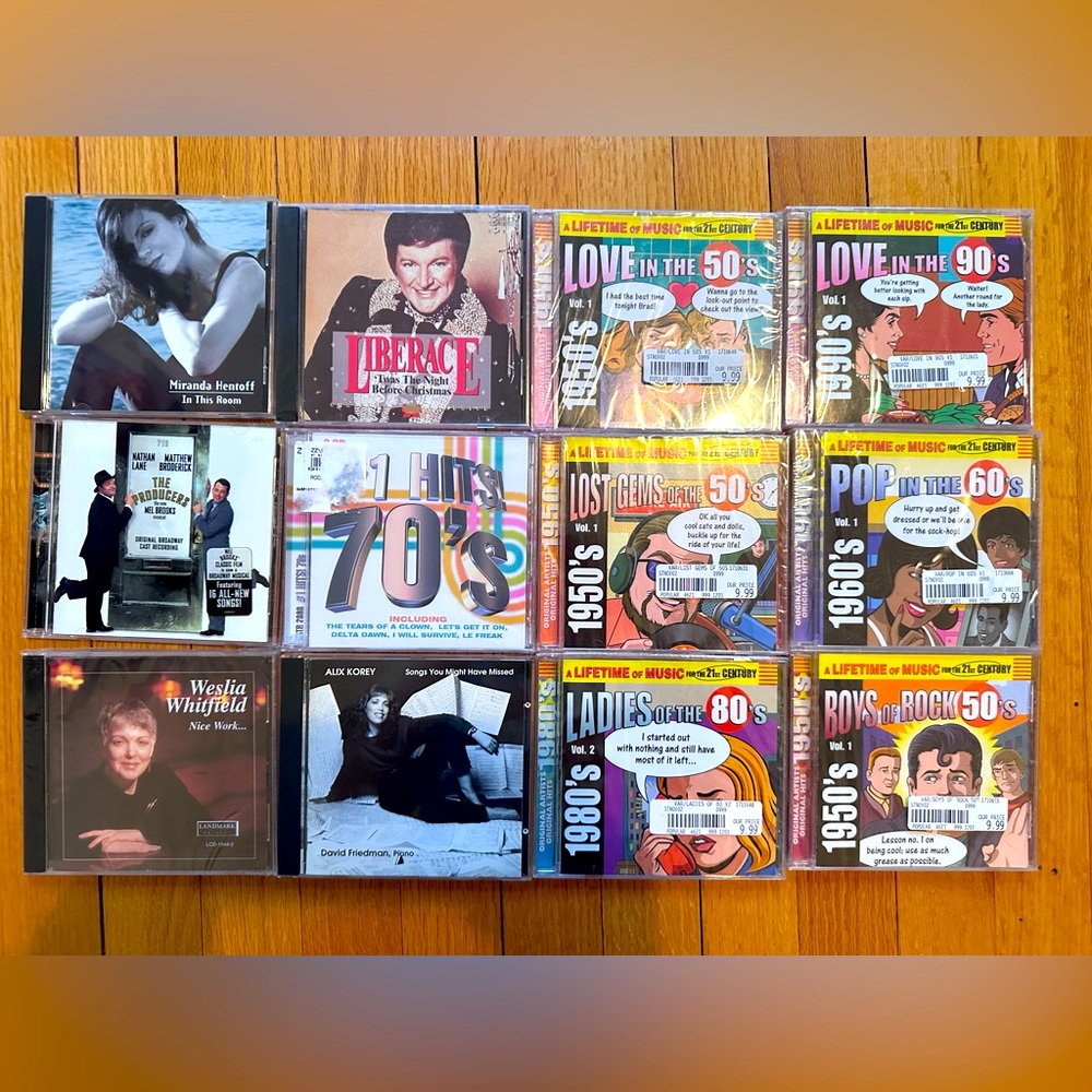 Lot Of 12 CDs Collection Lost Gems Of The 50's Love In The 90’s, 50,s Liberace